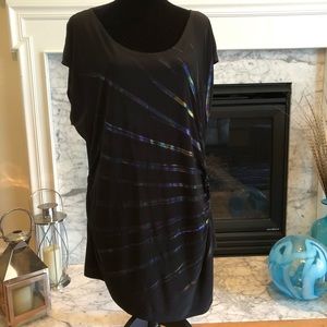 Bleaker & McDougal Black Rainbow Side Sinch Blouse